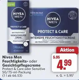 Combi Nivea Men Feuchtigkeits- oder Gesichtspflegecreme aanbieding