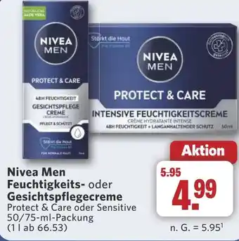 Combi Nivea Men Feuchtigkeits- oder Gesichtspflegecreme aanbieding