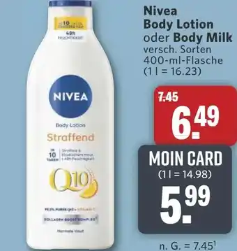 Combi Nivea Body Lotion oder Body Milk aanbieding