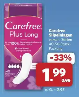 Combi Carefree Slipeinlagen aanbieding