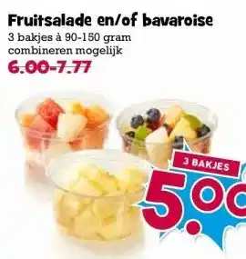 Boon`s Markt Fruitsalade en/of bavaroise aanbieding