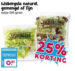 Boon`s Markt IJsbergsla naturel. gemengd of fijn aanbieding