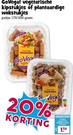 Boon`s Markt GoVega! vegetarische kipstukjes of plantaardige wokstukjes pakje 175/200 gram aanbieding