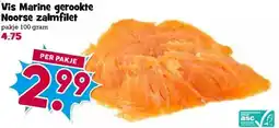 Boon`s Markt Vis Marine gerookte Noorse zalmfilet aanbieding