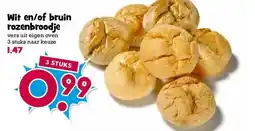 Boon`s Markt Wit en/of bruin rozenbroodje aanbieding