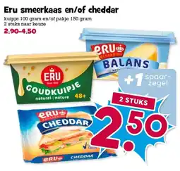 Boon`s Markt Eru smeerkaas en/of cheddar aanbieding