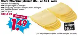 Boon`s Markt Noord Waarland plakken 35+ of 48+ kaas aanbieding