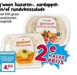 Boon`s Markt g'woon huzaren-, aardappel- en/of rundvleessalade aanbieding