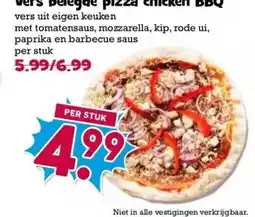Boon`s Markt Vers belegde pizza chicken BBQvers uit eigen keuken aanbieding