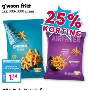 Boon`s Markt g'woon friet aanbieding