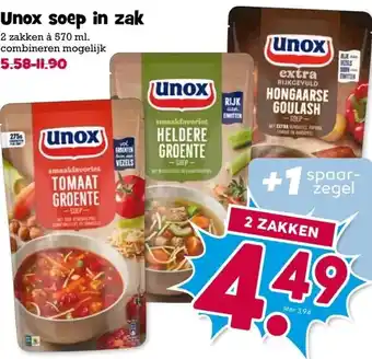 Boon`s Markt Unox soep in zak aanbieding