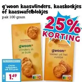 Boon`s Markt g'woon kaasvlinders, kaaskoekjes of kaaswafelblokjes aanbieding