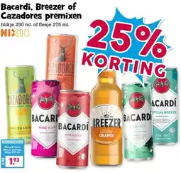Boon`s Markt Bacardi, Breezer of Cazadores premixen aanbieding