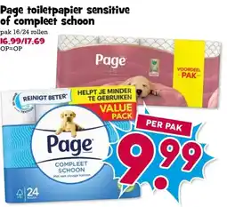 Boon`s Markt Page toiletpapier sensitive of compleet schoon aanbieding