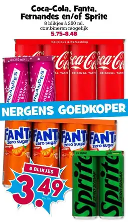 Boon`s Markt Coca-Cola, Fanta, Fernandes en/of Sprite aanbieding