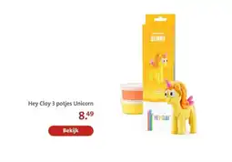 Bruna Hey Clay 3 potjes Unicorn aanbieding