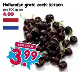 Boon`s Markt Hollandse grote zoete kersen per 500 gram aanbieding