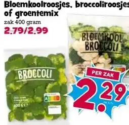 Boon`s Markt Bloemkoolroosjes, broccoliroosjes of groentemix aanbieding