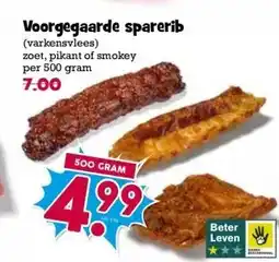 Boon`s Markt Voorgegaarde sparerib (varkensvlees) zoet, pikant of smokey per 500 gram aanbieding