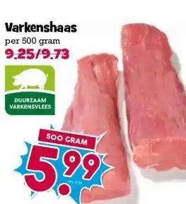 Boon`s Markt Varkenshaas per 500 gram aanbieding