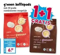 Boon`s Markt g'woon koffiepads aanbieding