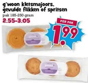 Boon`s Markt g'woon kletsmajoors. gevulde flikken of spritsen aanbieding