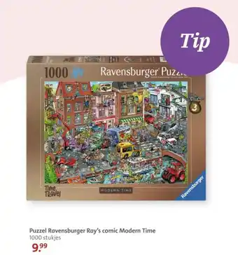 Bruna Puzzel Ravensburger Ray's comic Modern Time aanbieding