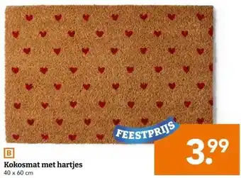 Blokker Kokosmat met hartjes aanbieding