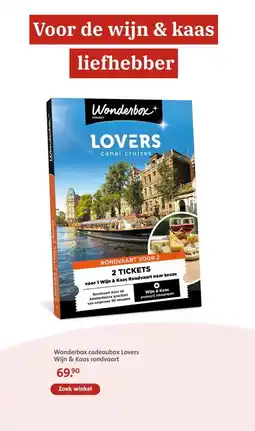 Bruna Wonderbox cadeaubox Lovers Wijn & Kaas rondvaart aanbieding