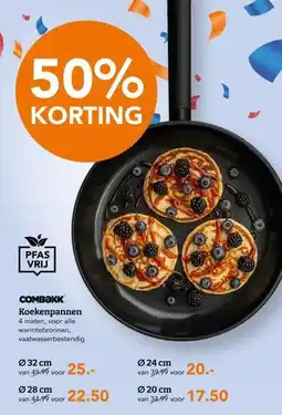 Blokker Koekenpannen 4 maten aanbieding