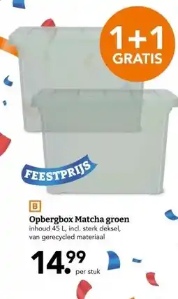 Blokker Opbergbox Matcha groen aanbieding