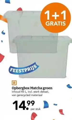 Blokker Opbergbox Matcha groen aanbieding