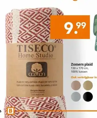 Blokker Zomers plaid aanbieding