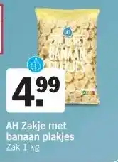 Albert Heijn AH Zakje met banaan plakjes aanbieding