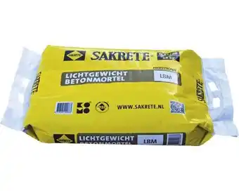 Hornbach SAKRETE Lichtgewicht betonmortel 18 kg aanbieding