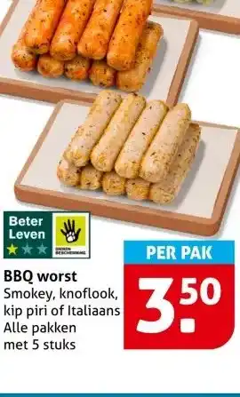 Hoogvliet BBQ worst aanbieding