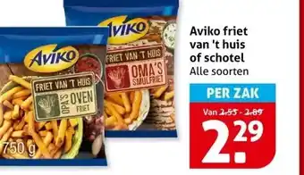 Hoogvliet Aviko friet van 't huis of schotel aanbieding