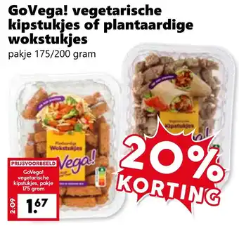 CoopCompact GoVega! vegetarische kipstukjes of plantaardige wokstukjes aanbieding