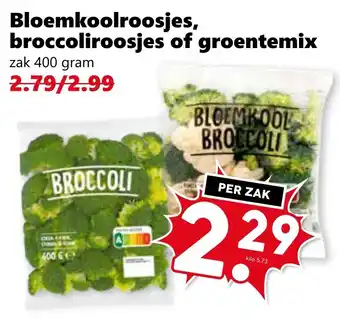 CoopCompact Bloemkoolroosjes, broccoliroosjes of groentemix aanbieding