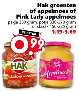 CoopCompact Hak groenten of appelmoes of Pink Lady appelmoes aanbieding