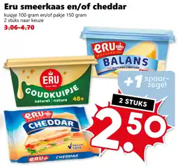 CoopCompact Eru smeerkaas en/of cheddar aanbieding
