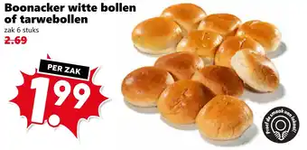 CoopCompact Boonacker witte bollen of tarwebollen aanbieding
