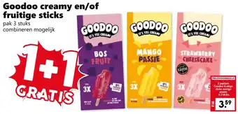 CoopCompact Goodoo creamy en/of fruitige sticks aanbieding