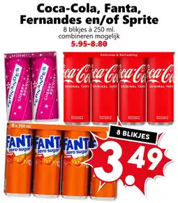 CoopCompact Coca-Cola, Fanta, Fernandes en/of Sprite aanbieding