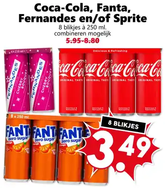 CoopCompact Coca-Cola, Fanta, Fernandes en/of Sprite aanbieding