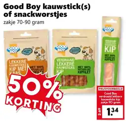 CoopCompact Good Boy kauwstick(s) of snackworstjes aanbieding