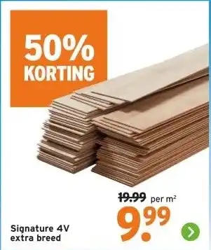 GAMMA Signature 4V extra breed aanbieding