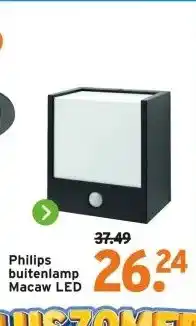 GAMMA Philips buitenlamp Macaw LED aanbieding