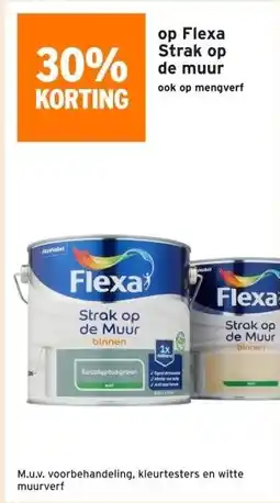 GAMMA 30% KORTING op Flexa Strak op de muur ook op mengverf aanbieding