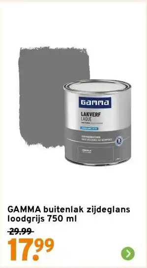 GAMMA GAMMA buitenlak zijdeglans loodgrijs 750 ml aanbieding